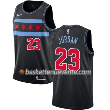 Maillot Basket Chicago Bulls Michael Jordan 23 2018-19 Nike City Edition Noir Swingman - Homme
